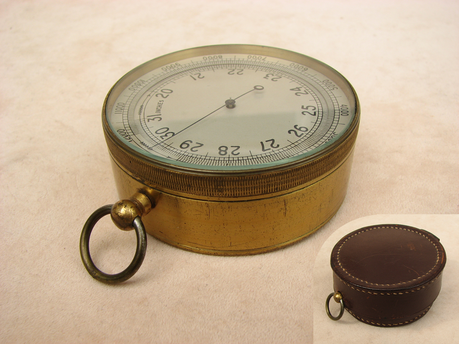 1930s Air Ministry MK I aneroid pocket barometer & altimeter by T Wheeler